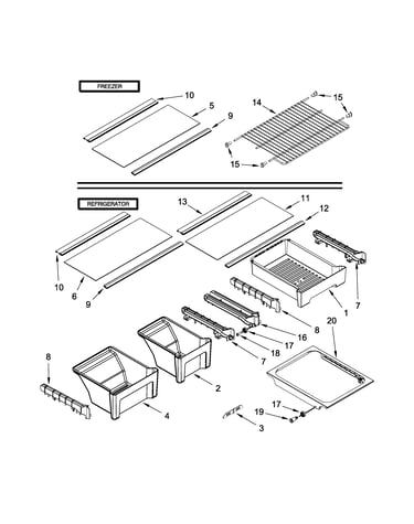 Shelf parts