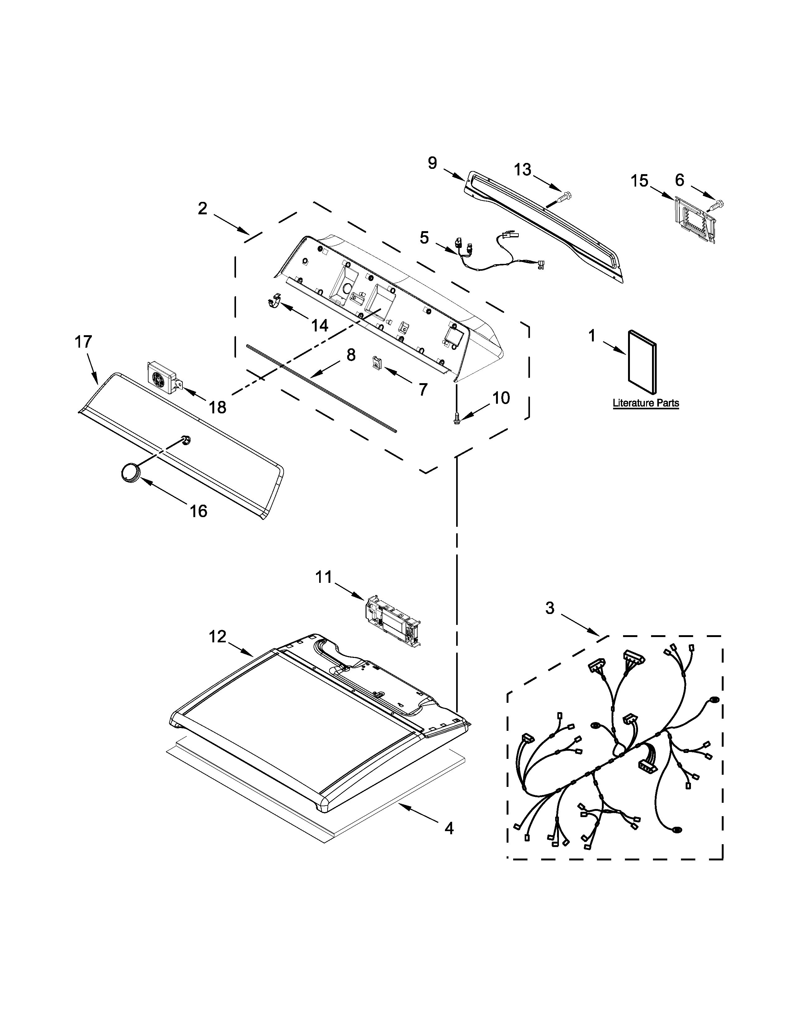 Top and console parts