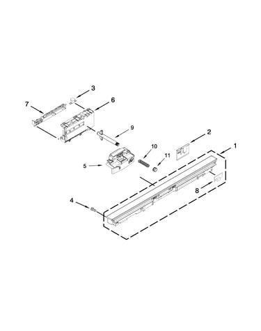 Control panel and latch parts