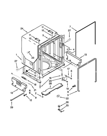 Tub and frame parts
