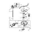 KitchenAid KUDE60HXSS0 pump, washarm and motor parts diagram
