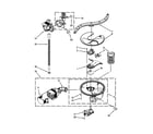 KitchenAid KUDE60HXSS1 pump, washarm and motor parts diagram