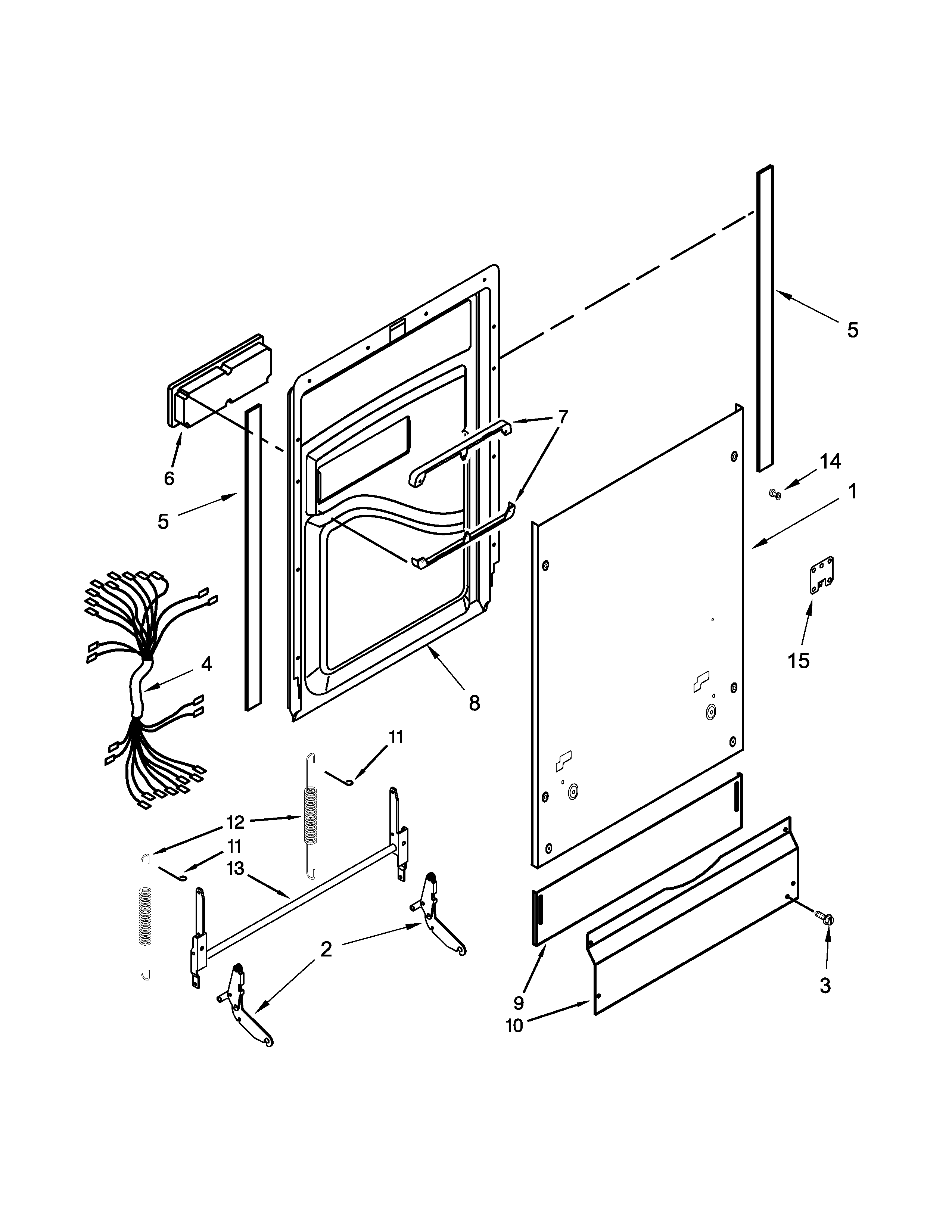 Door and toe panel parts