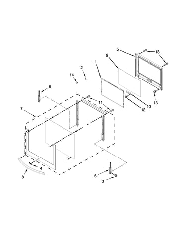 Oven door parts