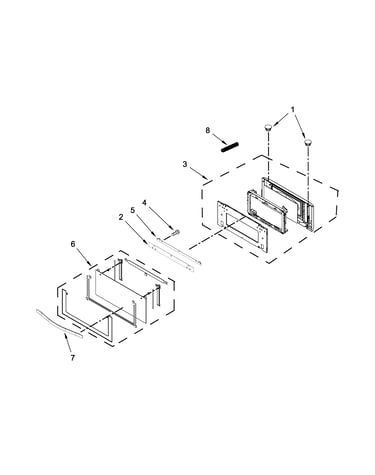 Microwave door parts