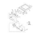Whirlpool WED8740DC1 top and console parts diagram