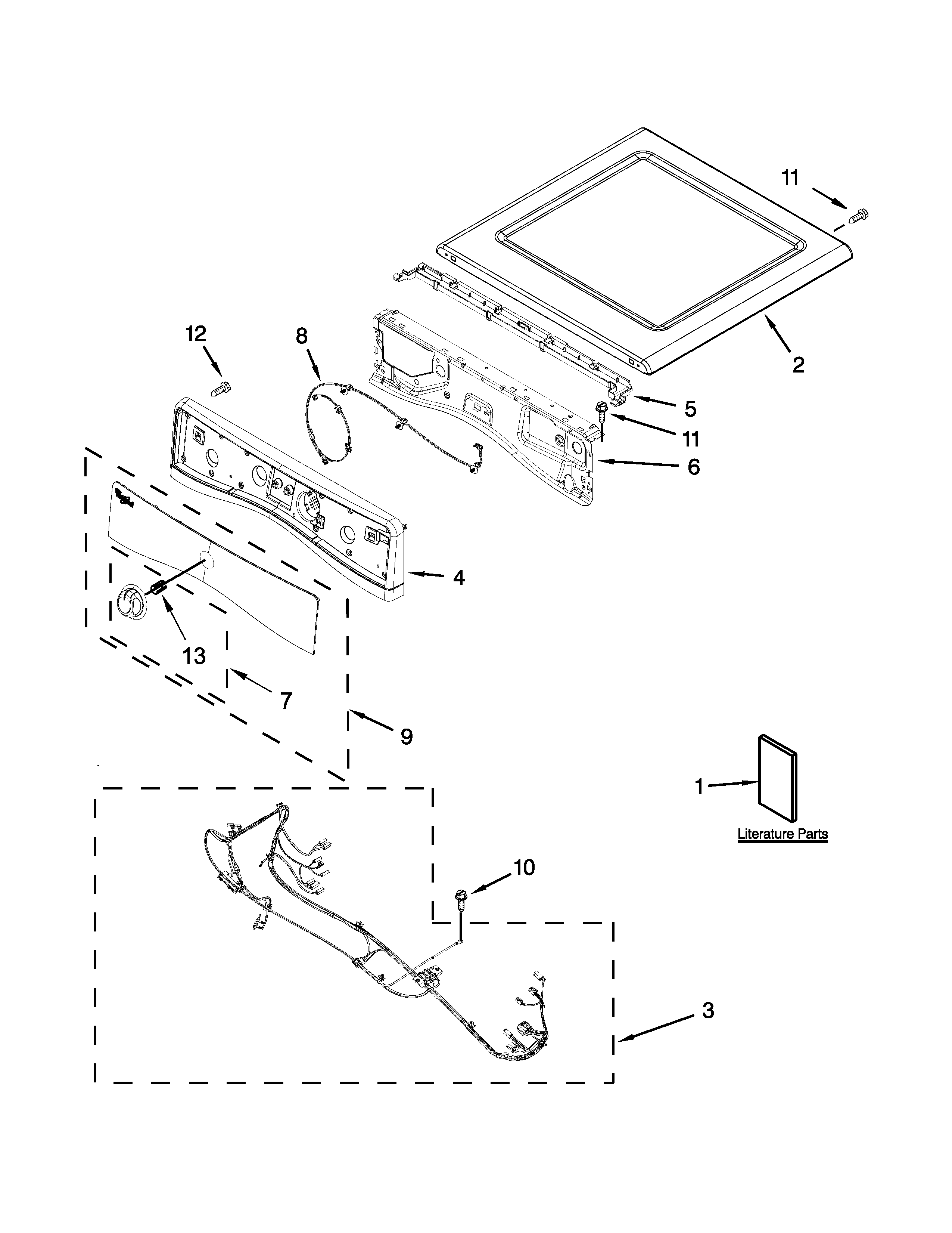 Top and console parts