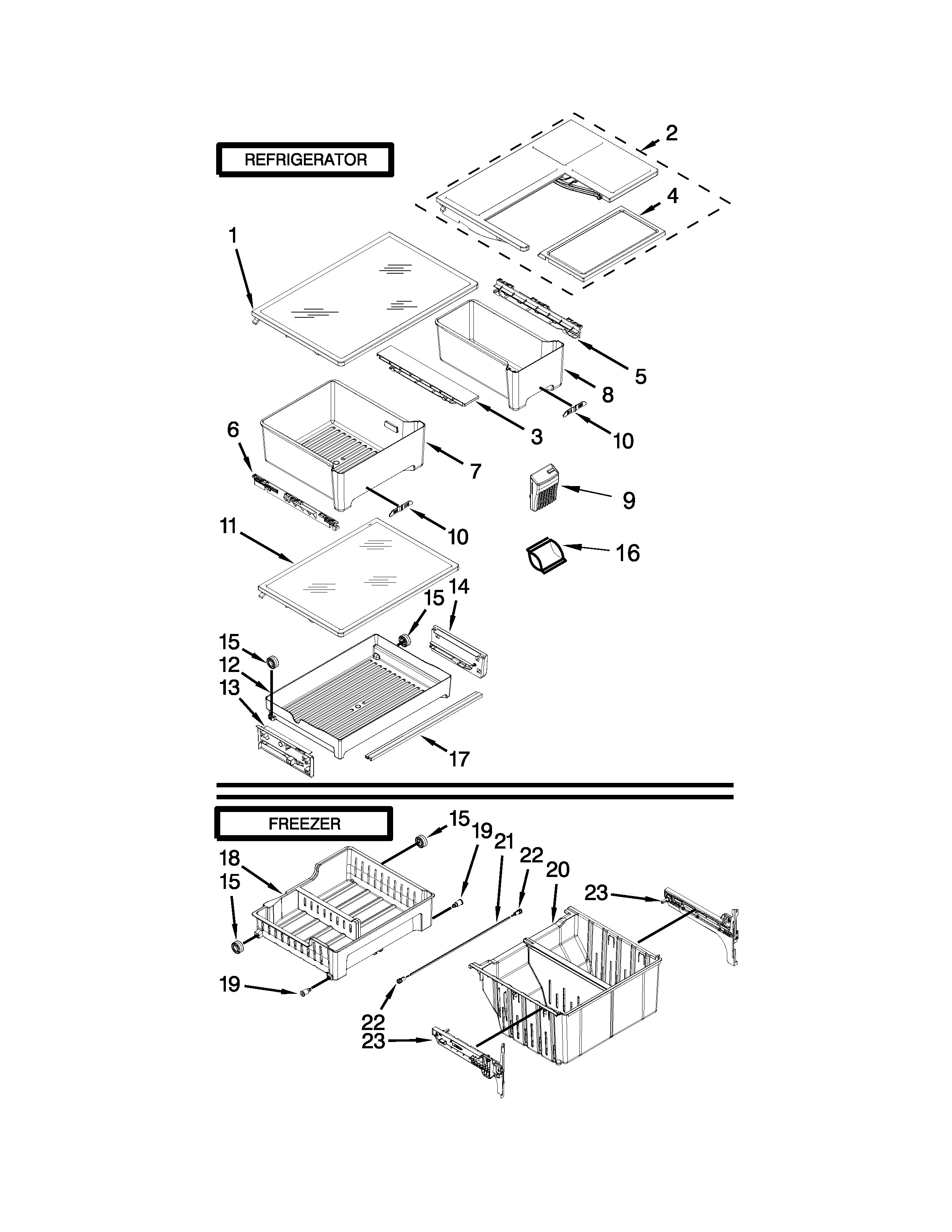 Shelf parts