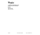 Whirlpool WMH76719CS1 cover sheet diagram