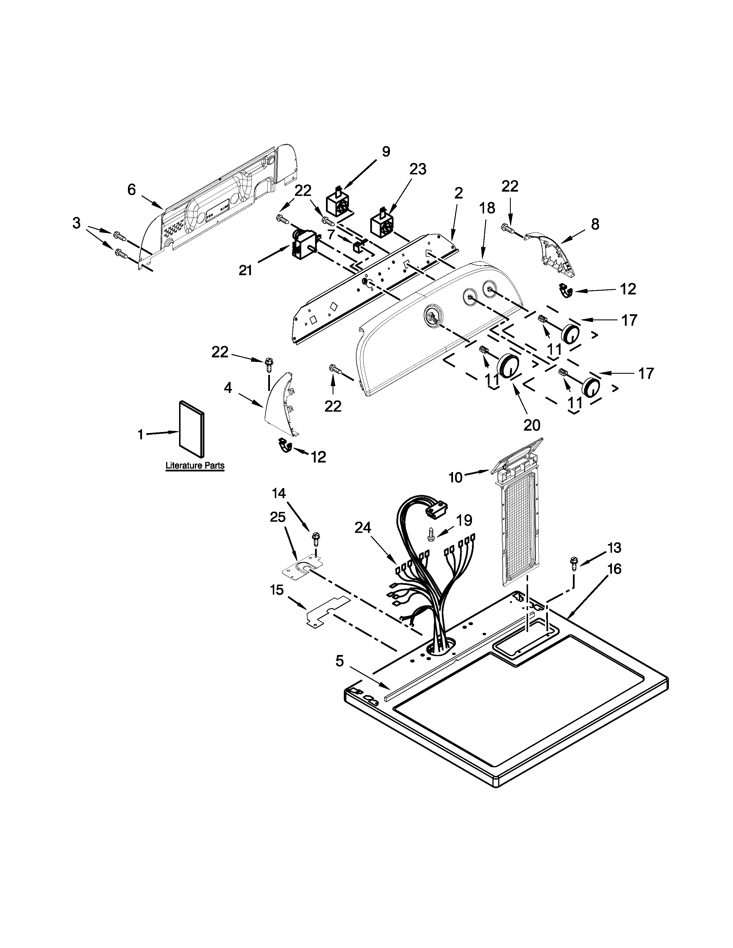 Top and console parts