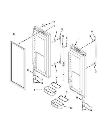 Refrigerator door parts