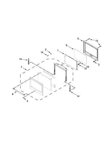 Oven door parts
