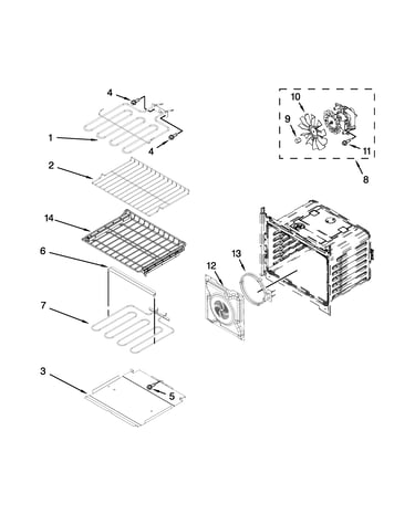 Internal oven parts