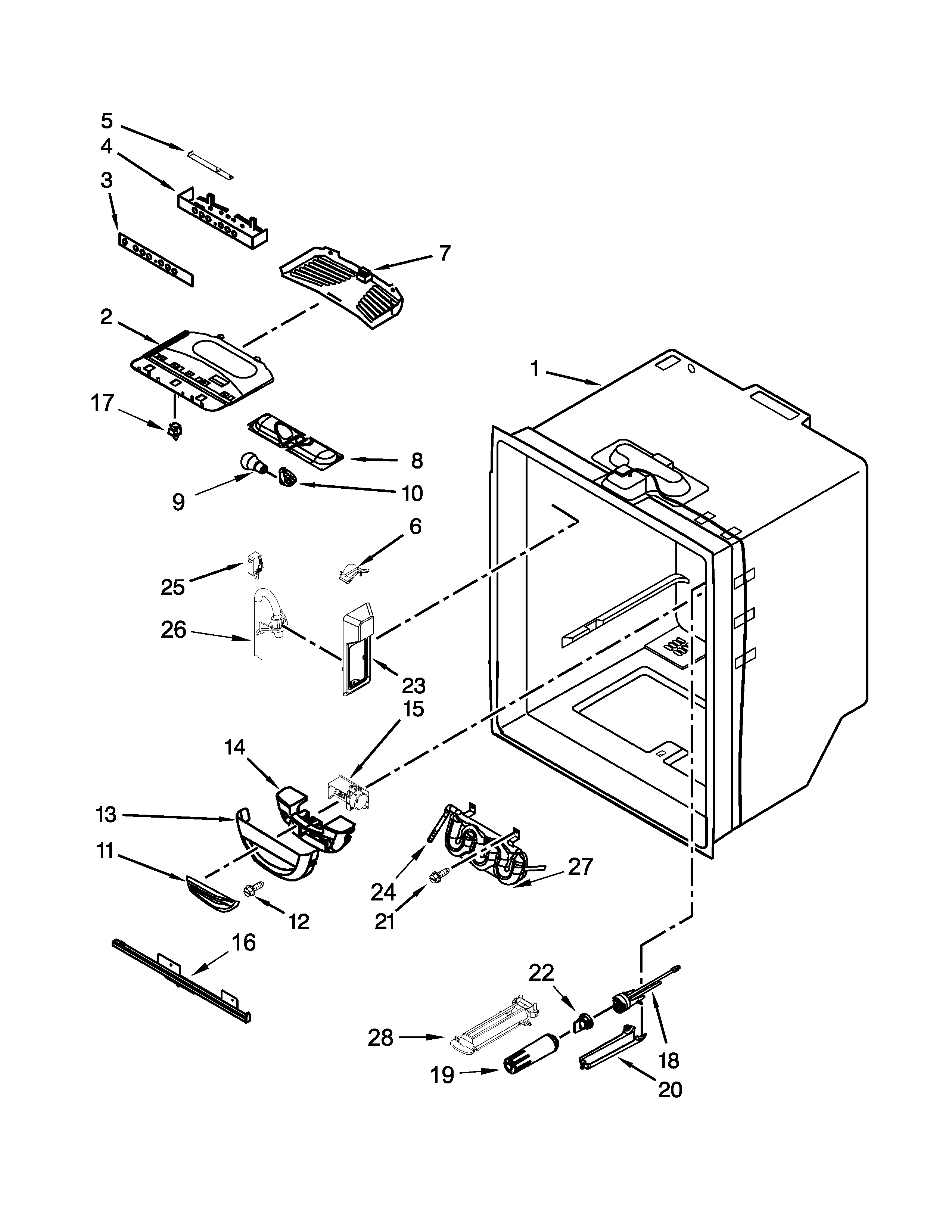 REFRIGERATOR LINER PARTS