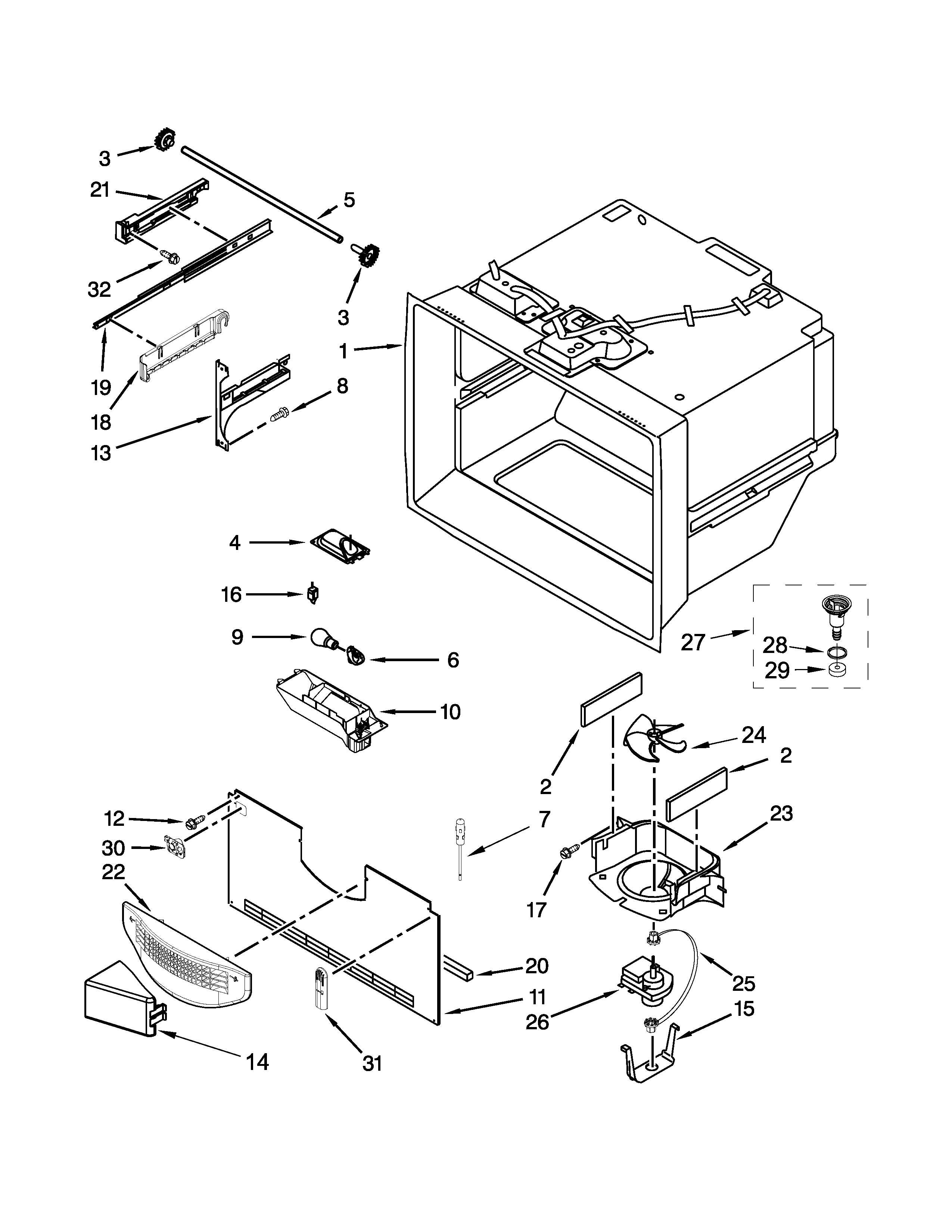 FREEZER LINER PARTS