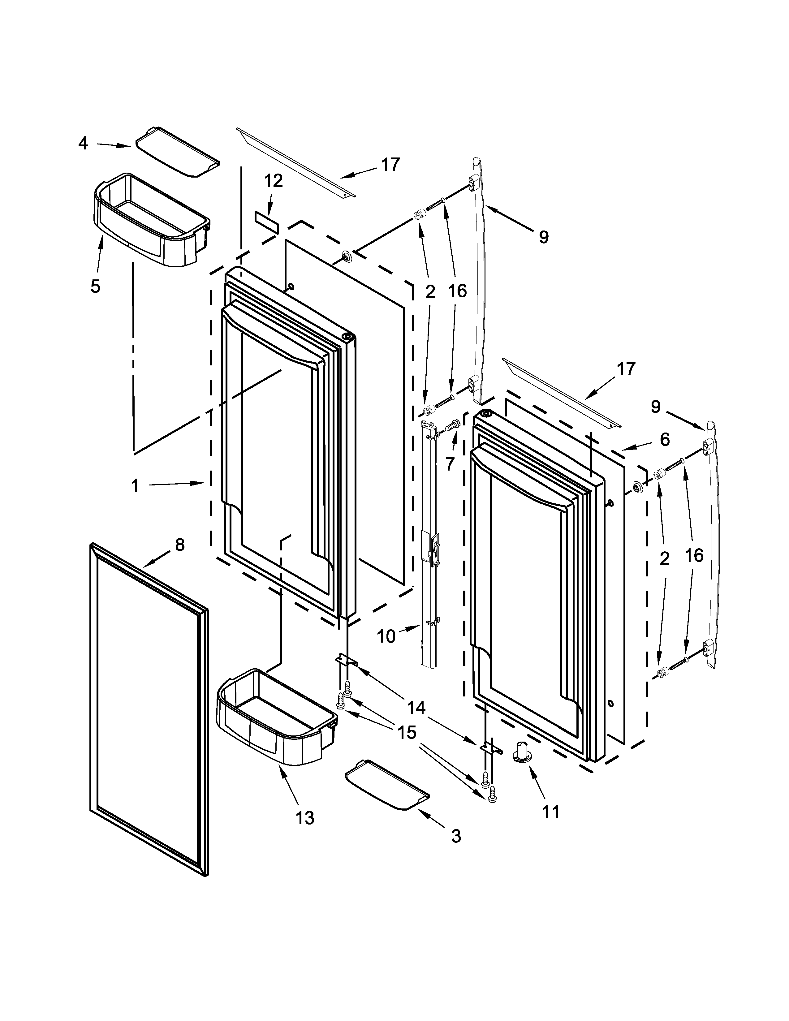 REFRIGERATOR DOOR PARTS