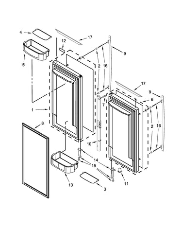 Refrigerator door parts
