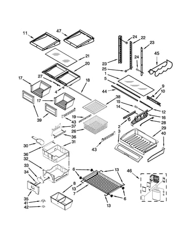 Shelf parts