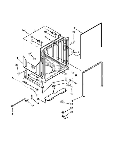 Tub and frame parts