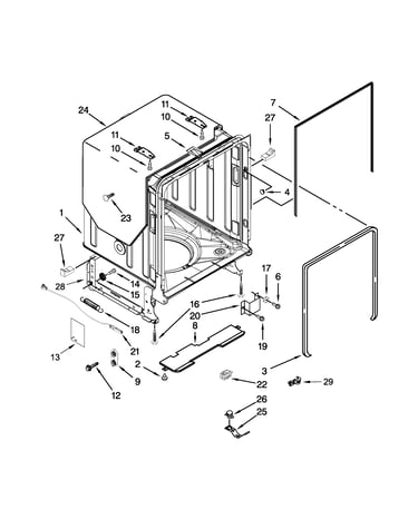 Tub and frame parts