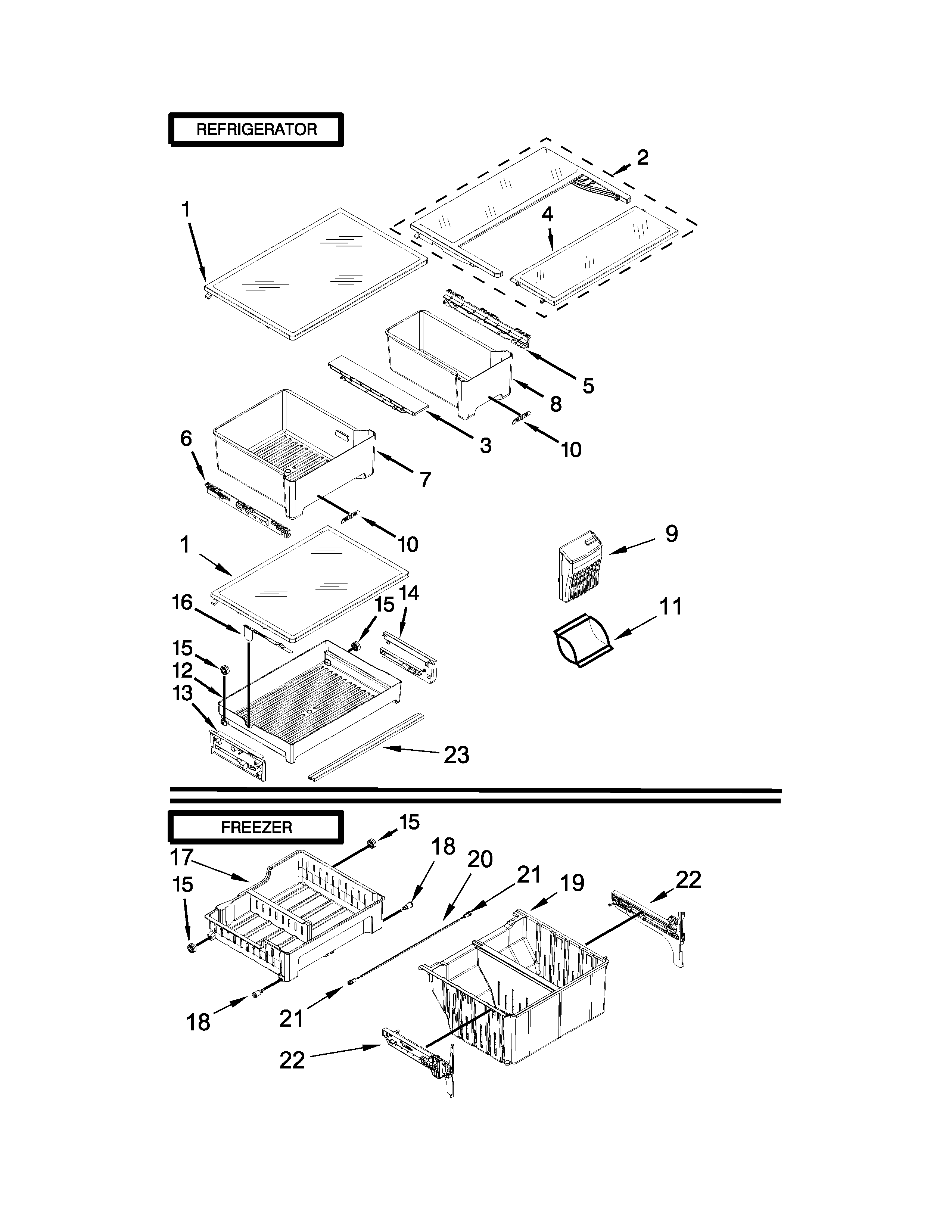 Shelf parts