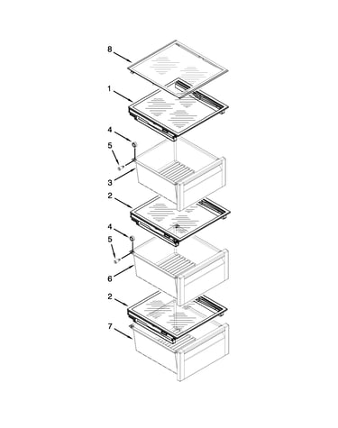 Refrigerator shelf parts