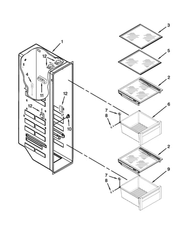 Freezer liner parts