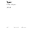 Whirlpool YWMH76719CS0 cover sheet diagram