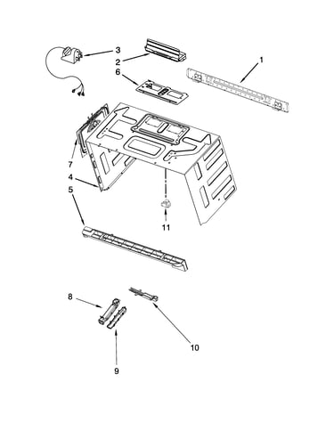 Cabinet and installation parts