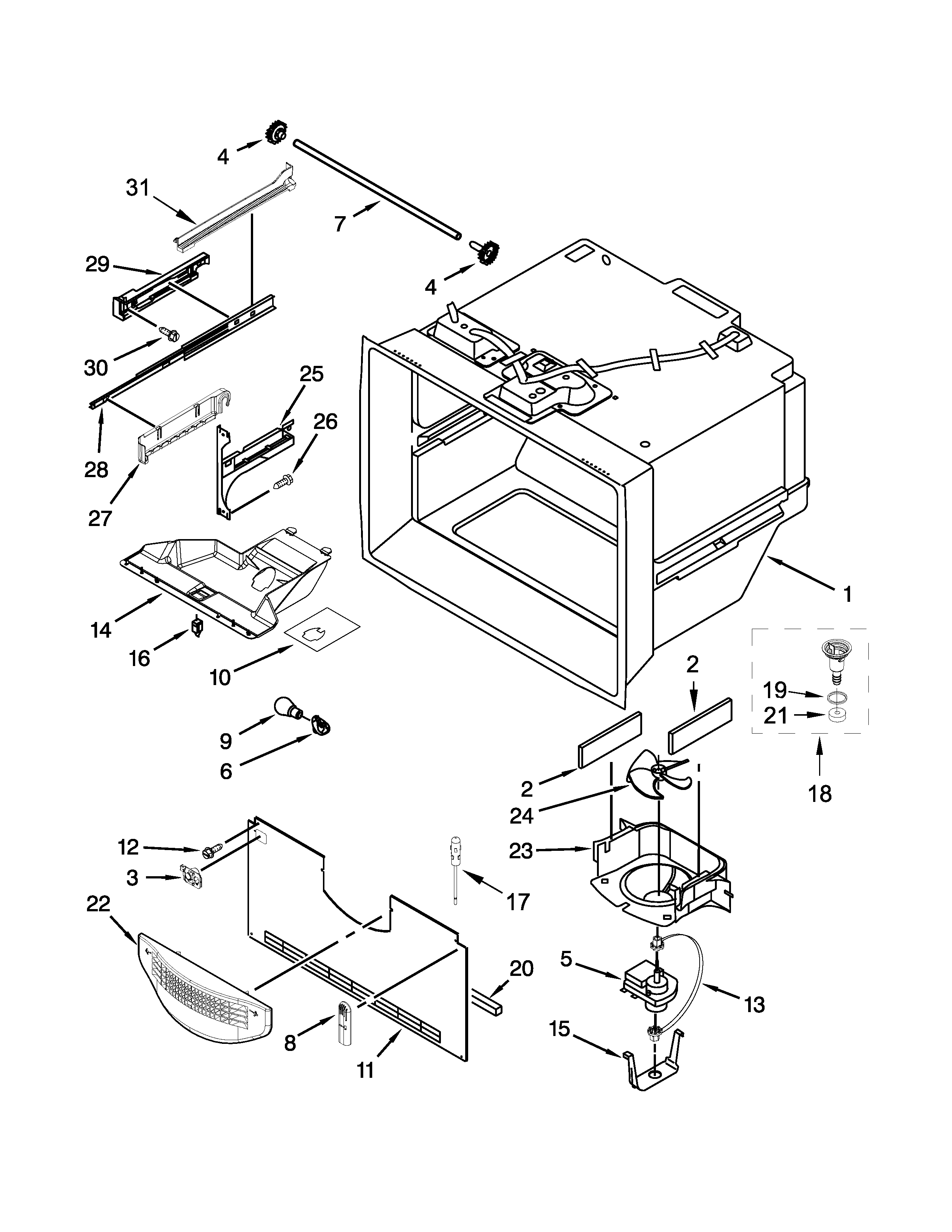 FREEZER LINER PARTS