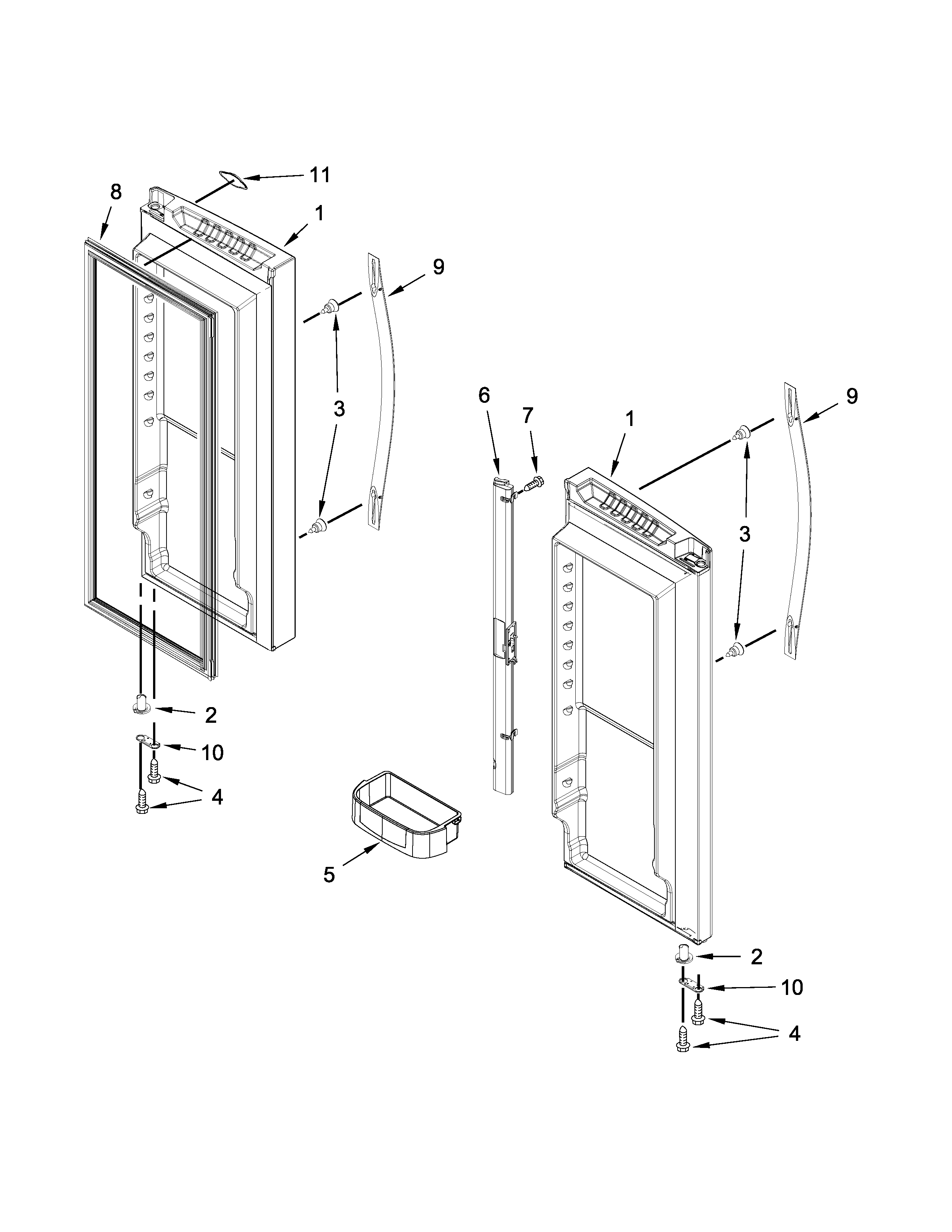 REFRIGERATOR DOOR PARTS