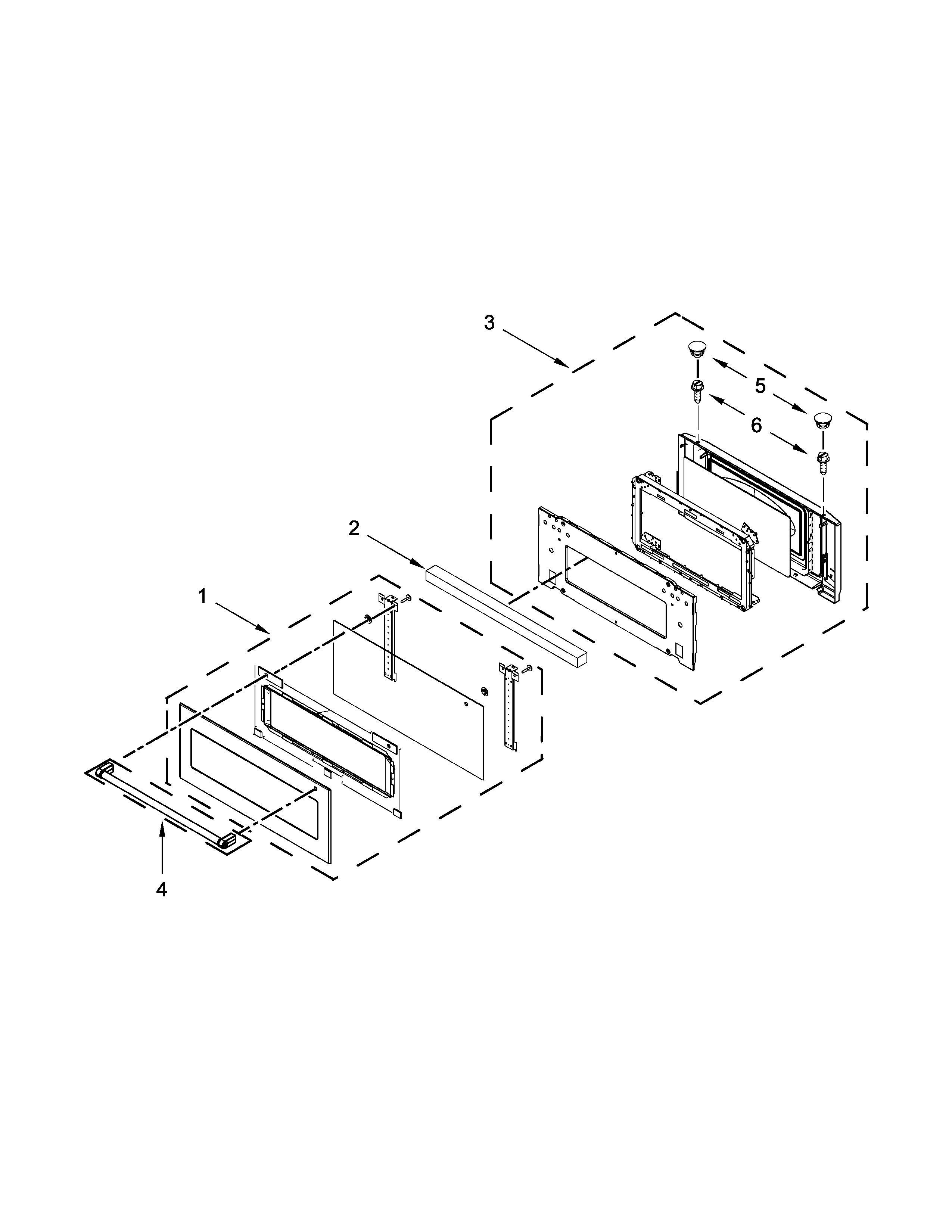 Microwave door parts