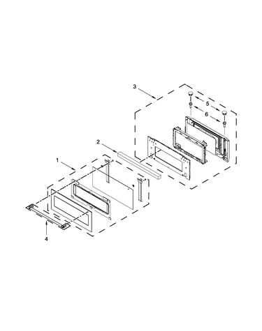 Microwave door parts
