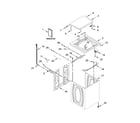 Whirlpool 7MWTW1950EW0 top and cabinet parts diagram