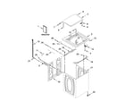 Whirlpool 7MWTW1955EW0 top and cabinet parts diagram