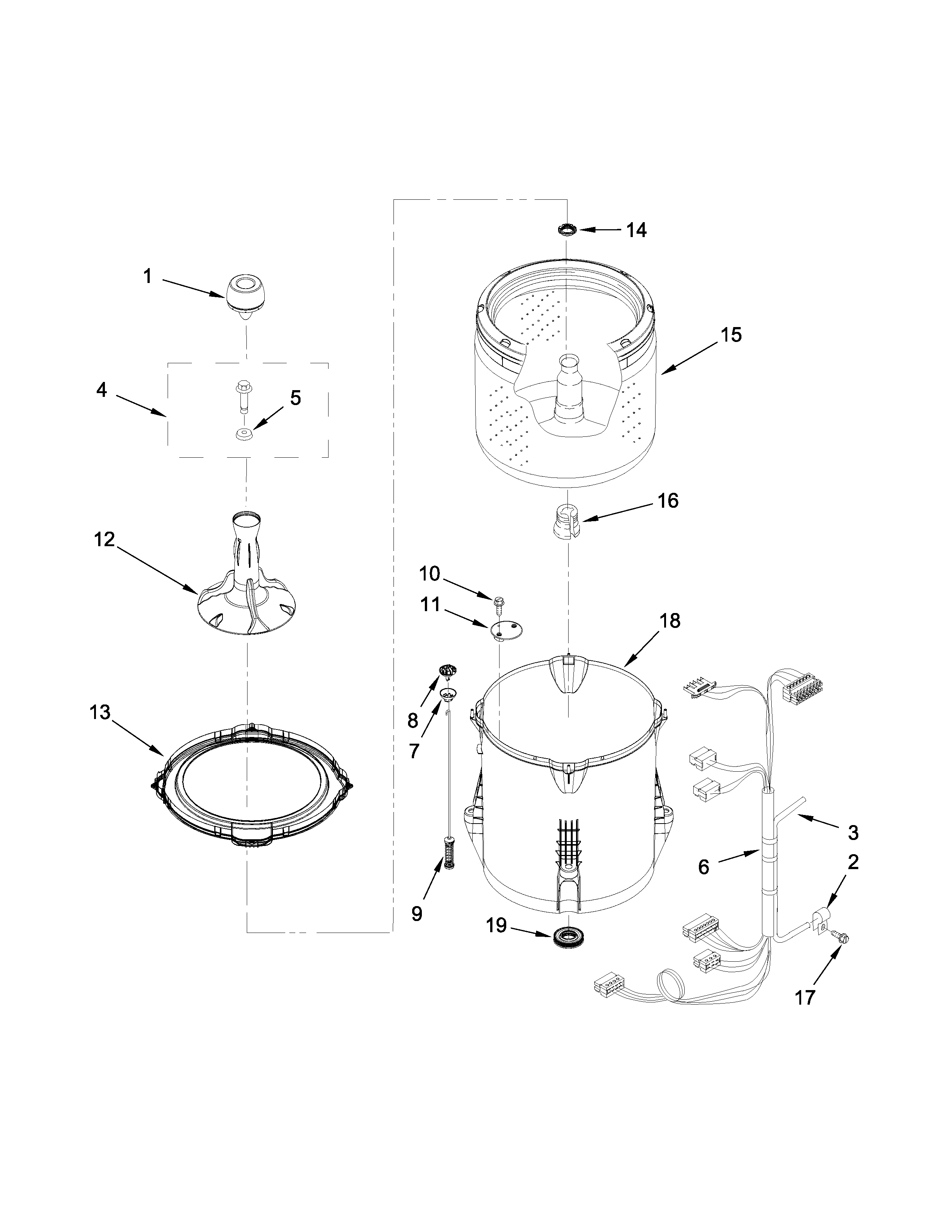 Basket and tub parts