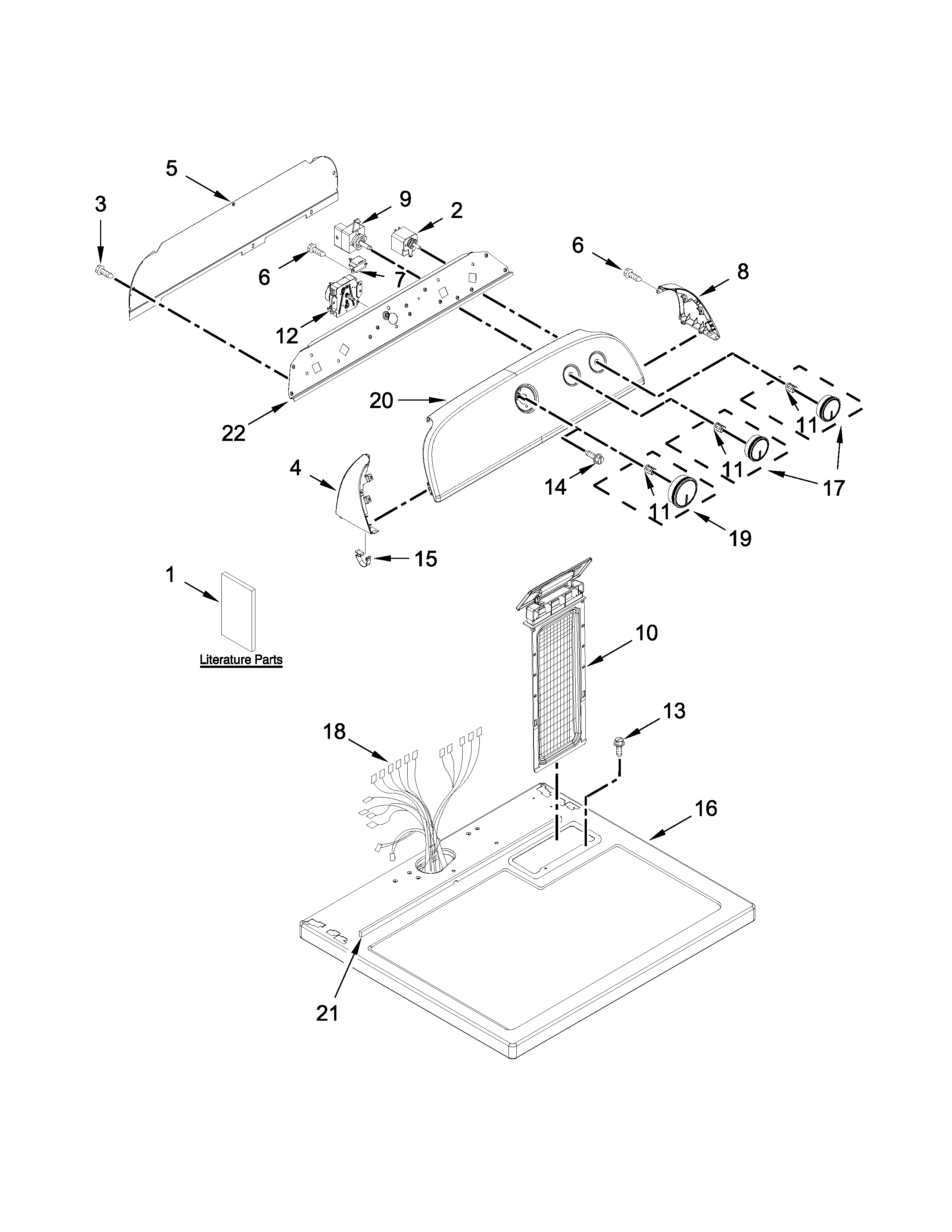 Top and console parts