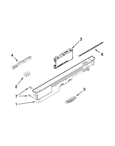 Control panel and latch parts