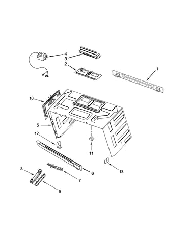 Cabinet and installation parts