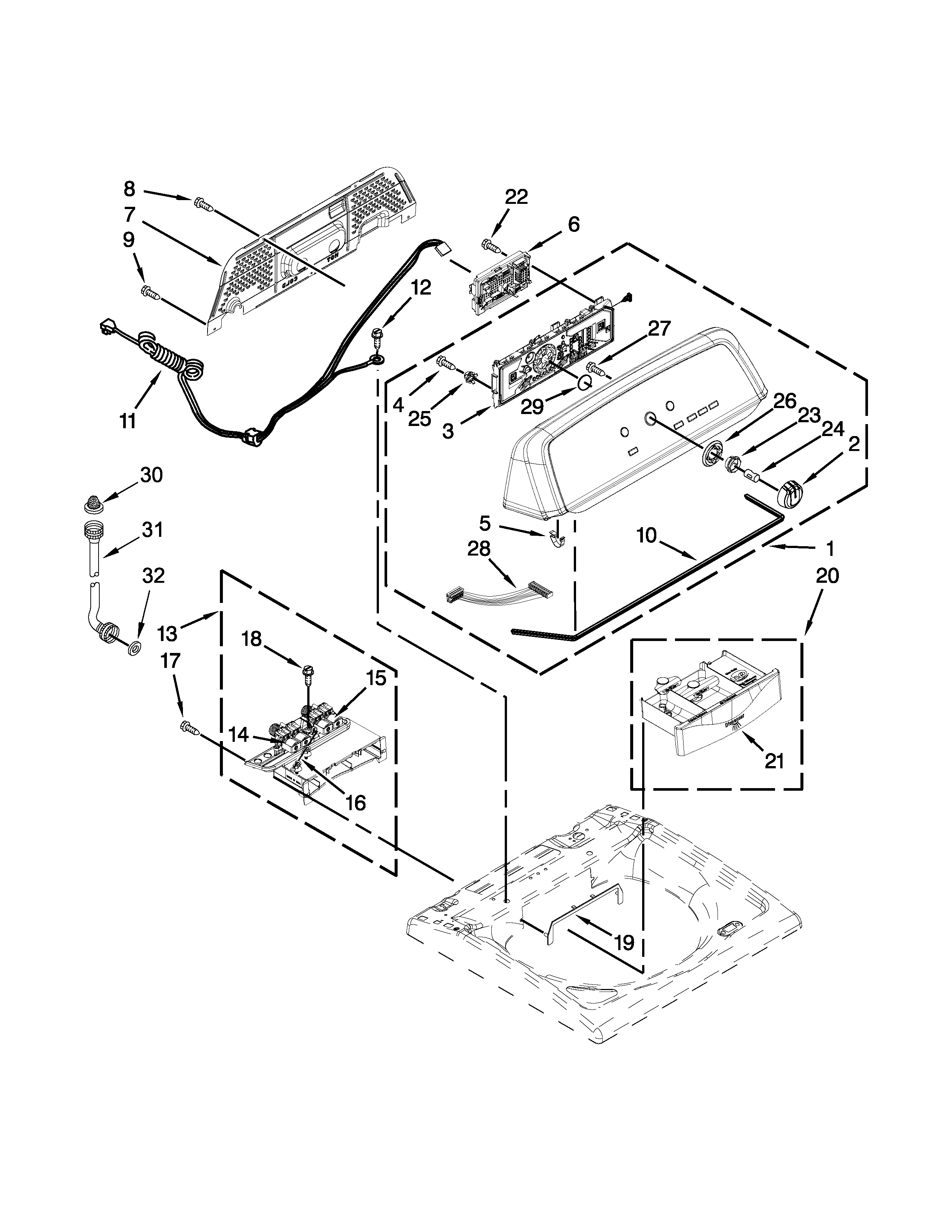 Console and dispenser parts