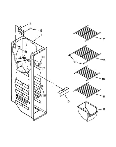 Freezer liner parts