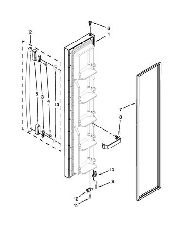 Freezer door parts