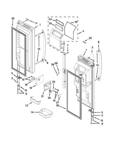 Refrigerator door parts