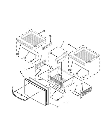 Freezer door parts