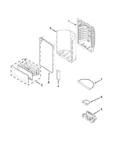 Dispenser front parts