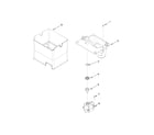 Whirlpool WRF997SDDM02 motor and ice container parts diagram