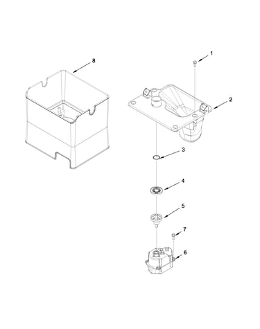Motor and ice container parts