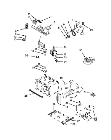 Cabinet and stirrer parts