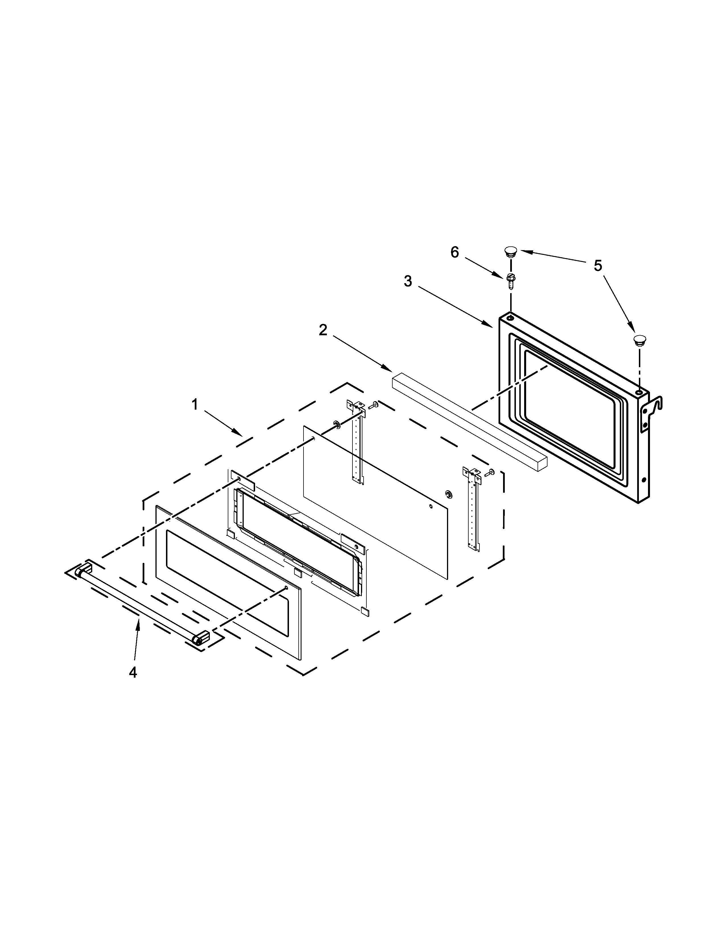 Microwave door parts