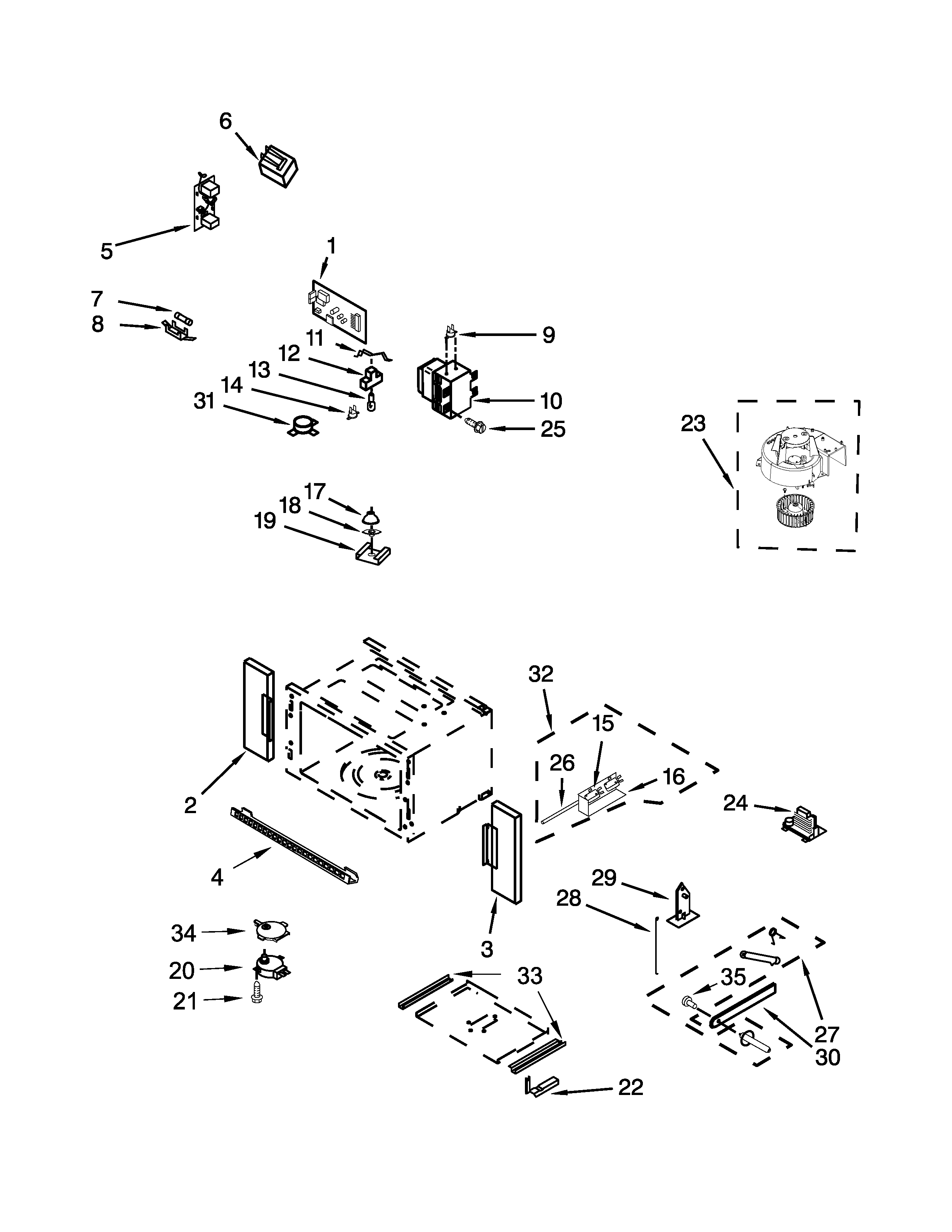 CABINET AND STIRRER PARTS